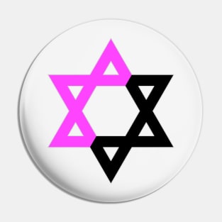 Queer Anarchist Magen David Pin