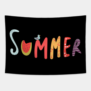 Cool Fun Summer Logo Tapestry