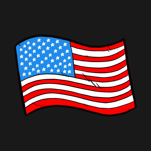 Flag of the United States of America by Baddest Shirt Co.