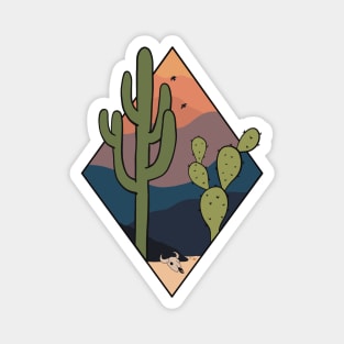 Desert Cactus Landscape Magnet