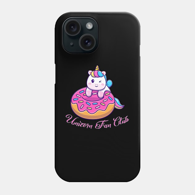 Unicorn Fan Club Phone Case by capo_tees