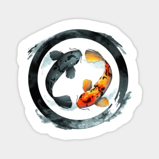 Ying Yang Koi Magnet