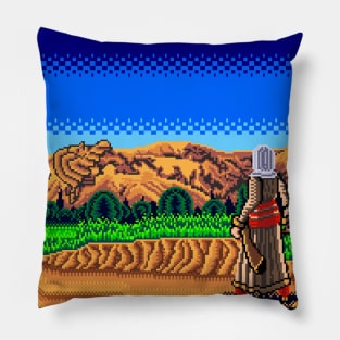 Pixel Art of Ara Mountain Pillow