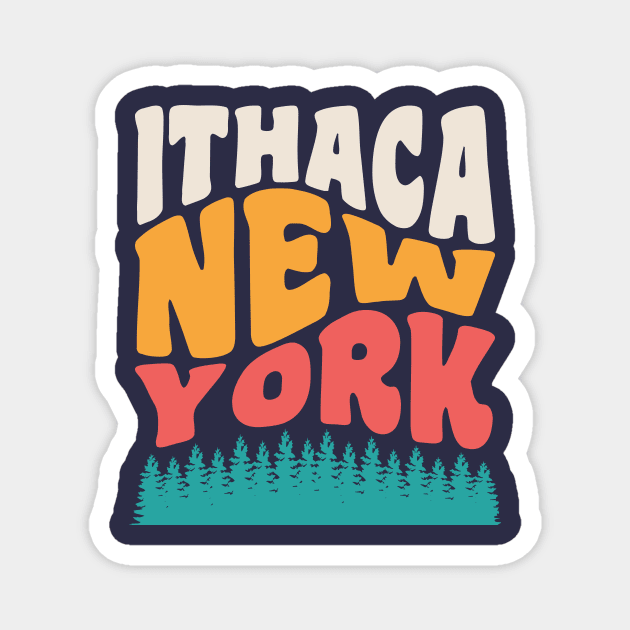 Ithaca New York State Parks Hiking Camping Magnet by PodDesignShop