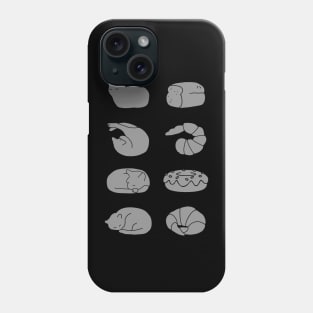 Cat Looks Like Food - grey Phone Case