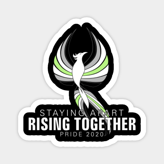 Agender Staying Apart Rising Together Pride Phoenix Agender Flag Magnet Teepublic