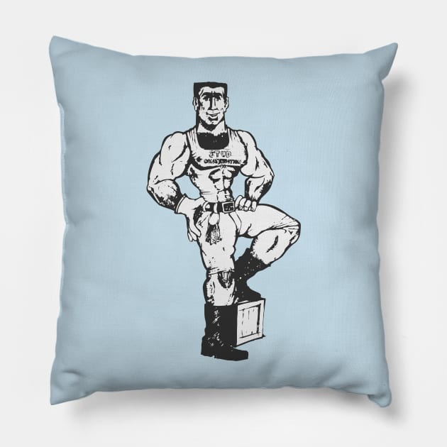 Stud Constructions (Retro NYC Gay) Pillow by SNAustralia