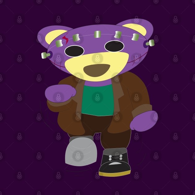 Mr.purple bear is Bearkenstein,Halloween bear,ghost bear by Figaro-17