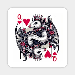 Possum Dragon Queen of Hearts Magnet