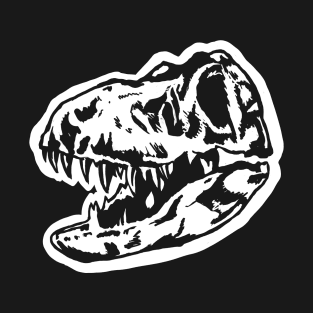 Tyrannosaurus Rex Skull Illustration Dinosaur Graphic T-Shirt