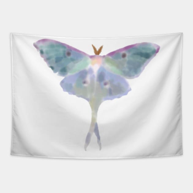 Night luna moth Tapestry by Clariisa