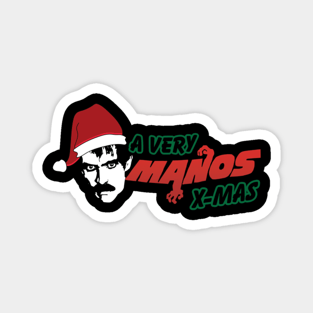 A Very Manos Xmas: The Festive Hands of Fate Magnet by Movie Vigilante