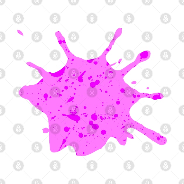 Neon Pink and Dark Pink Paint Splatter by CraftyCatz