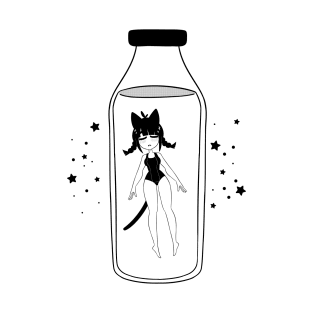 Bottle Girl (Black ver.) T-Shirt