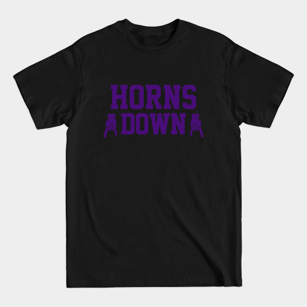 Disover Horns Down - White/Purple - Horns Down - T-Shirt