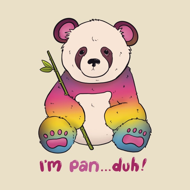 Pan Pride Panda by Liberal Jane Illustration