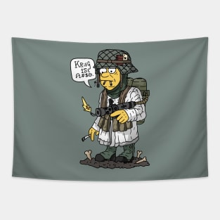 war is hell.. german flamethrower. Tapestry