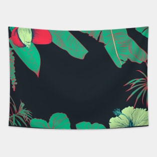 Seamless tropical pattern with banana palms Tapestry