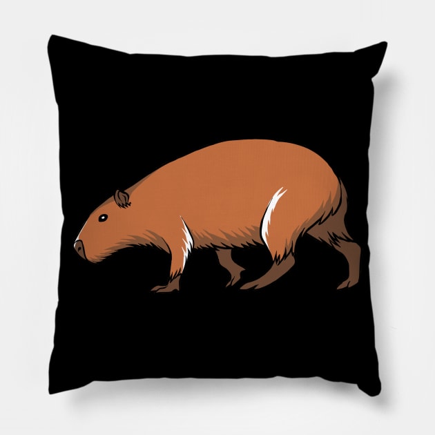 Capybara Pillow by fromherotozero