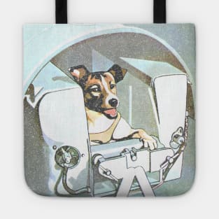 Laika Space Dog / Retro Soviet Style Design Tote