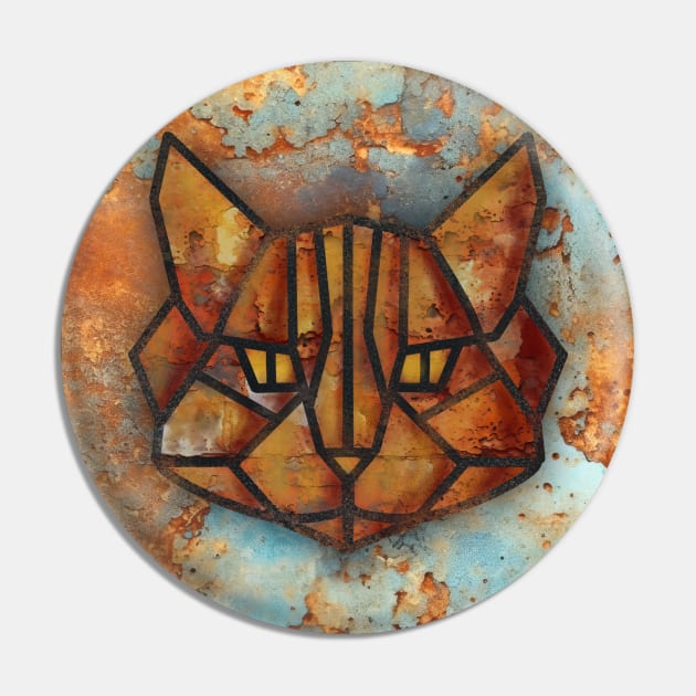 Metal Cat Mask Pin by Anastasiya Malakhova