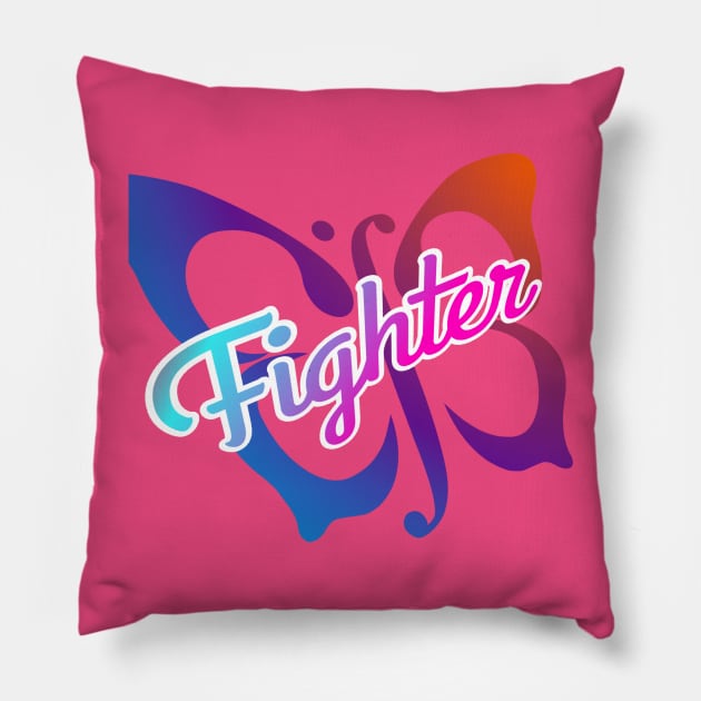 Fighter Butterfly Pillow by Courtney's Creations