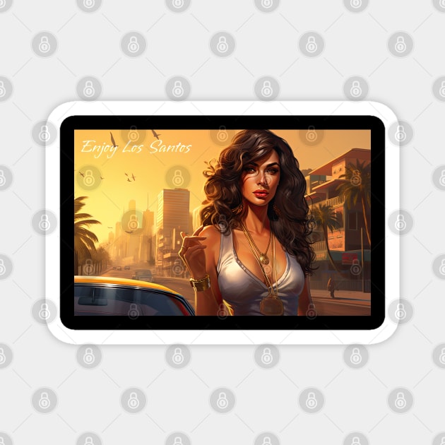 Postcard from Los Santos 10 Magnet by obstinator