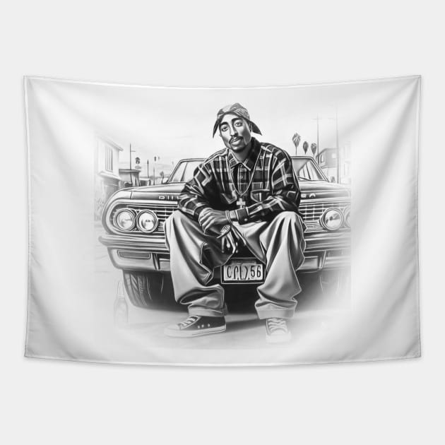 Gangsta rapper pac Tapestry by Street Style (Print Designer)