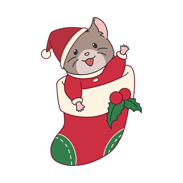 Cute Christmas mouse by TomatoLacoon