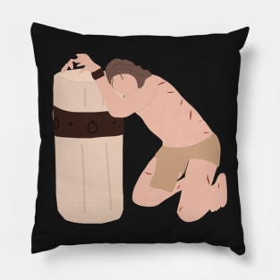 Jesus Flogged Color Block Faceless Minimalist Pillow