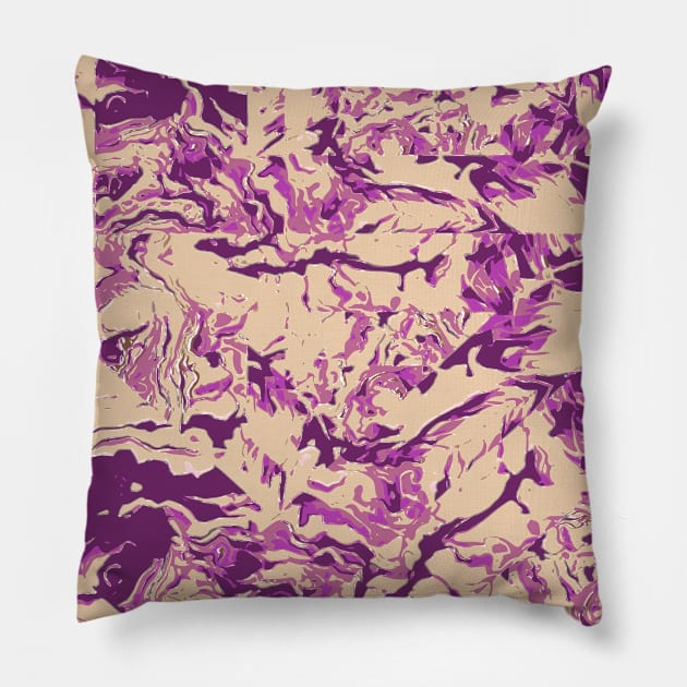 Vintage Violet Marble Pillow by AgathosDesigns