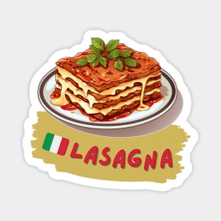 Lasagna | Italian cuisine | Traditional Food Magnet