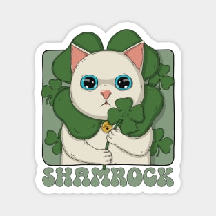 Neko Shamrock Magnet