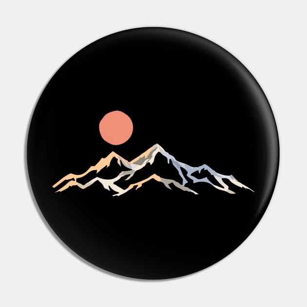 minimalist Mountain Pin by pilipsjanuariusDesign