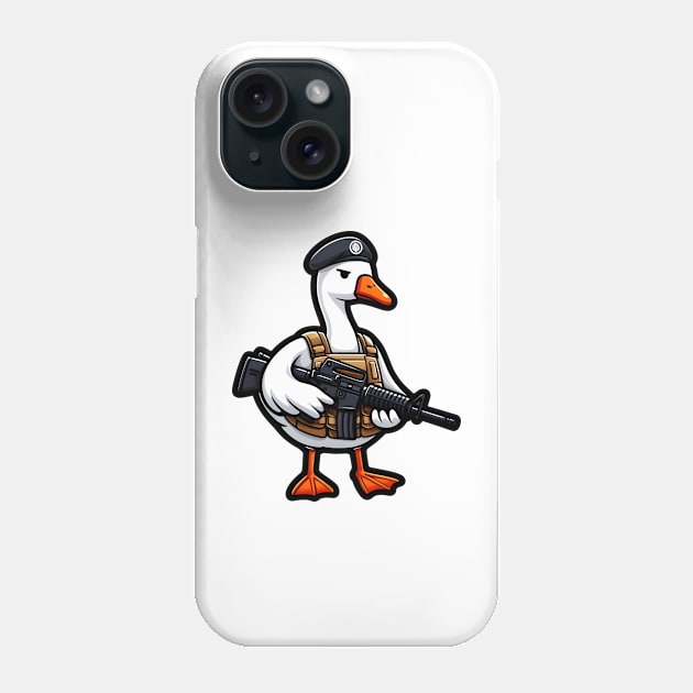 Tactical Goose Phone Case by Rawlifegraphic