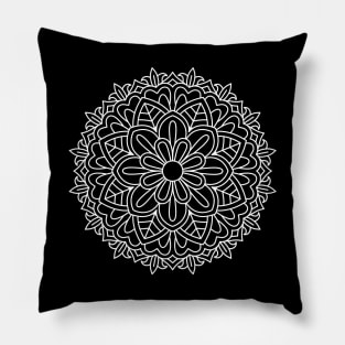 White mandala Pillow