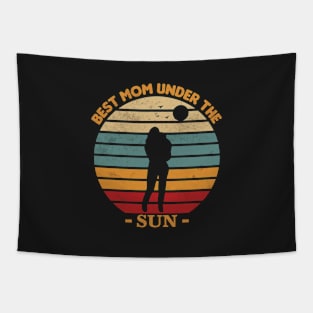 Retro Vintage Sunset Mom Tapestry