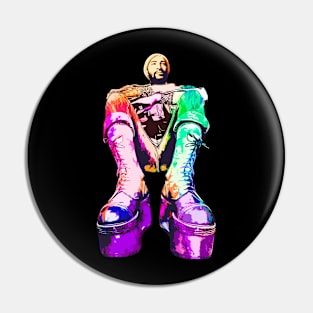 Marvin Gaye Rainbow-Platform Boot Pin