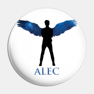 Shadowhunters / The mortal instruments - Alec Lightwood / Matthew Daddario angel (blue galaxy wings) - Malec gift idea Pin