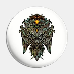 Awesome owl with roses Pin