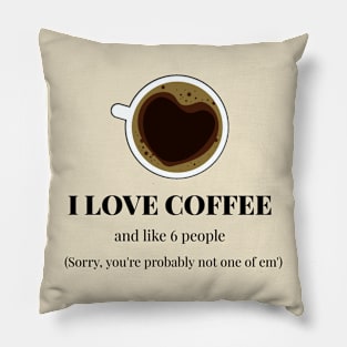 I Love Coffee Pillow