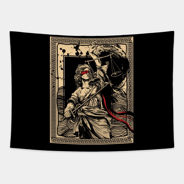 Nemesis in greek mythology Tapestry by Iravgustane