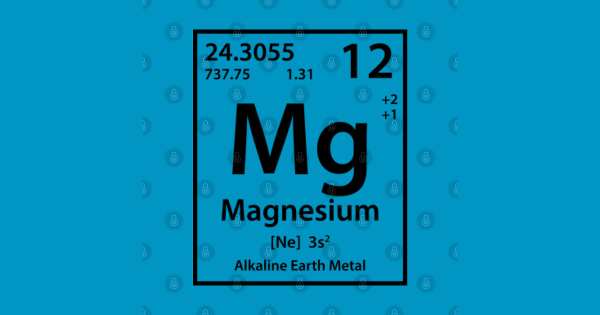 Magnesium Element (black) Magnesium Element Posters and Art Prints