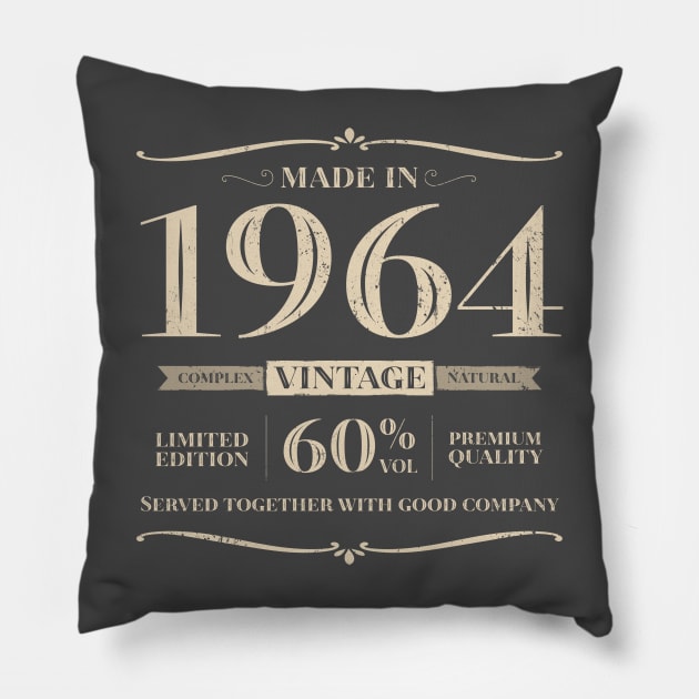 60 years. Made in 1964 Pillow by AntiStyle