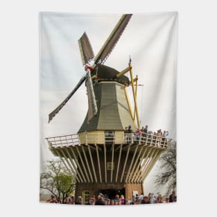 Dutch Windmill - Keukenhof Tulip Festival, Holland Tapestry