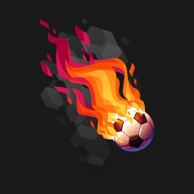 Flaming Football by Waynem