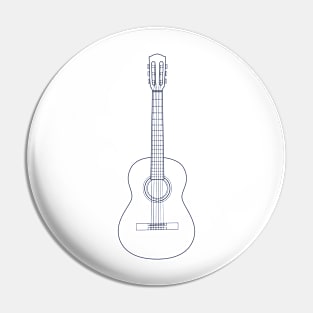 Classical Acoustic Guitar Outline Pin