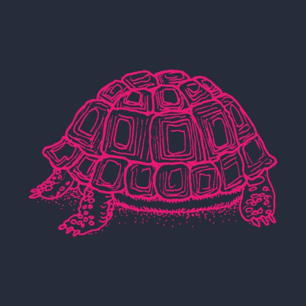 Turtle in pink by MarjolijndeWinter