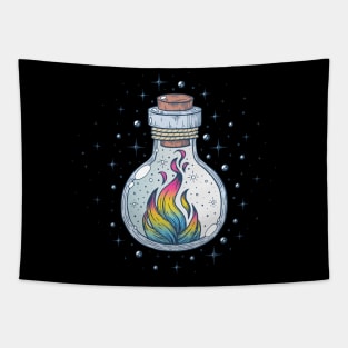 Pansexual Fire Occult Bottle LGBT Pan Pride Flag Tapestry