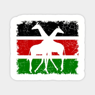 Kenya-Flag with Giraffes Magnet